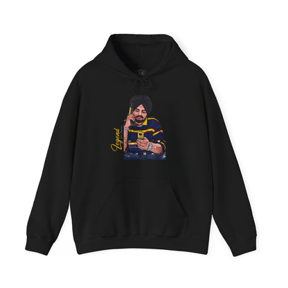 Sidhu Moosewala Hoodie – “Never Fold, Never Back Down” Graphic Pullover