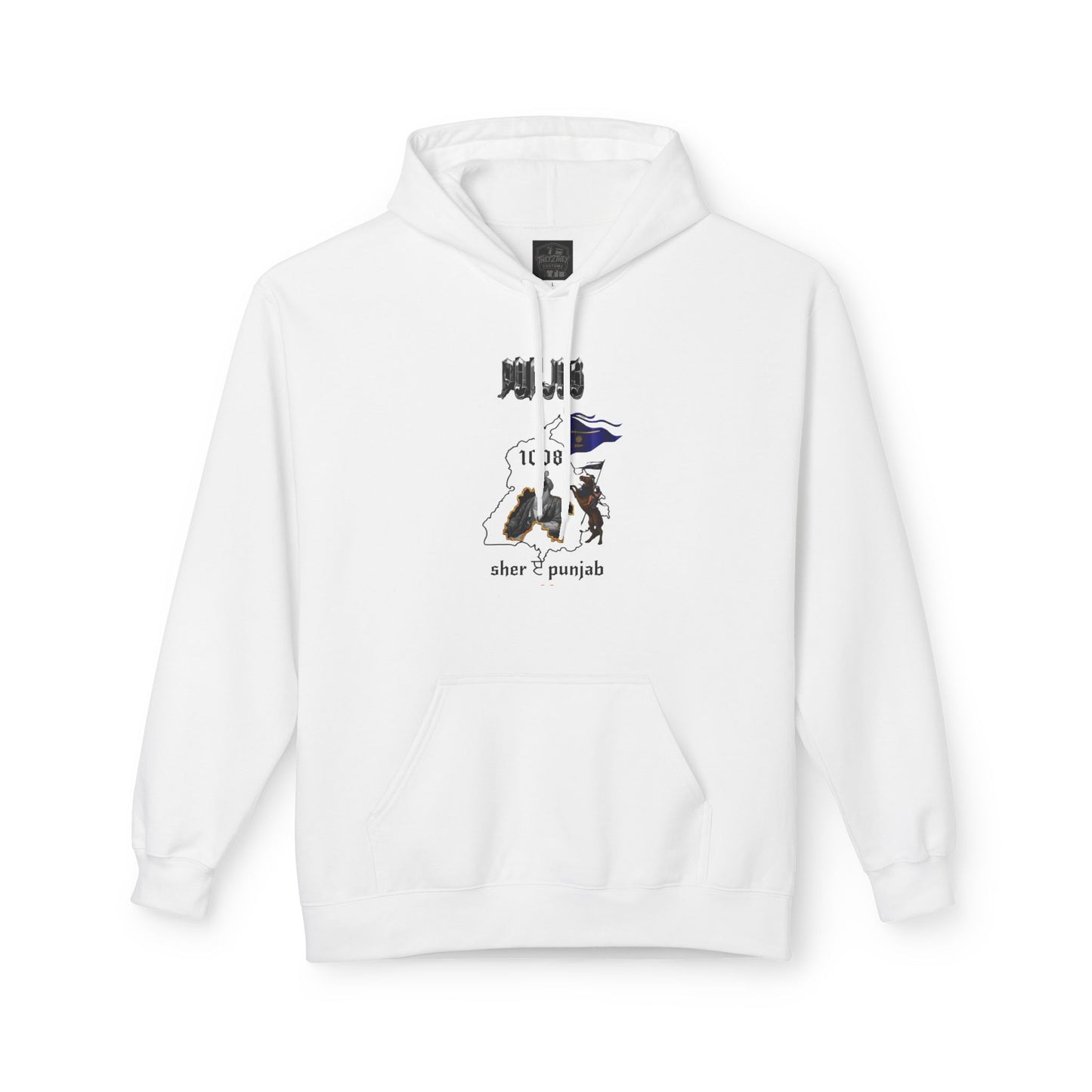 Punjabi Pride Hoodie — Chardi Kala Punjabi Script