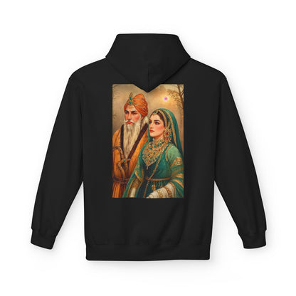Hoodie — Sikh Guru Couple Portrait Back Print