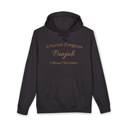 Never Forget Punjab Hoodie — Memorial 1984 Tribute Pullover