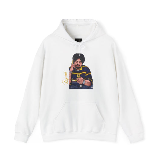 Sidhu Moosewala Hoodie – “Never Fold, Never Back Down” Graphic Pullover