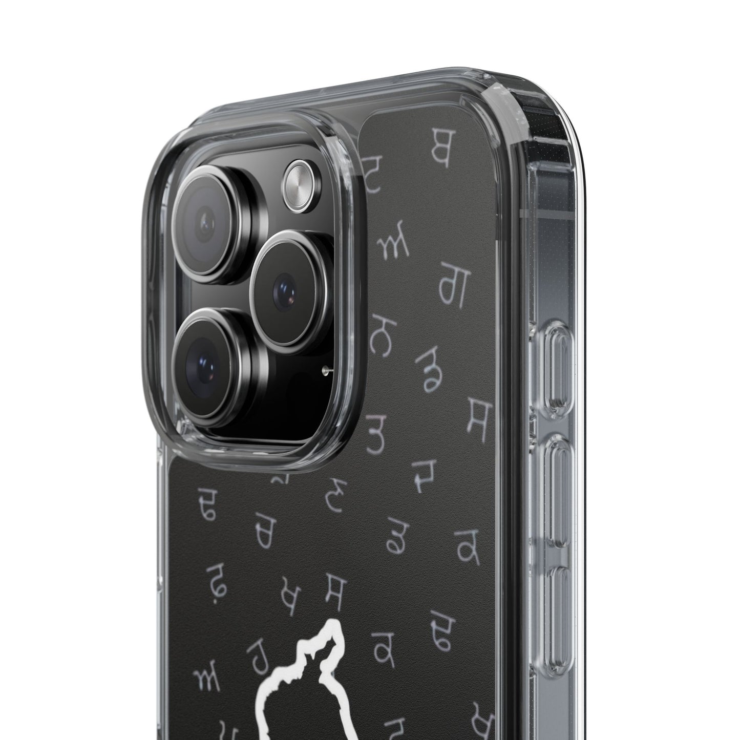 Clear Phone Case — Punjabi Gurmukhi Script Map Design