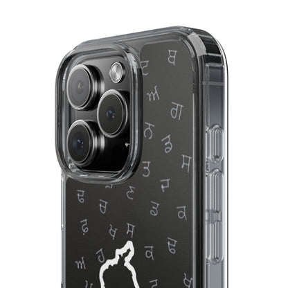 Clear Phone Case — Punjabi Gurmukhi Script Map Design