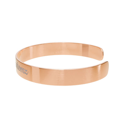 Engraved Rose Gold Cuff Bracelet — Custom Name/Message Personalized Jewelry